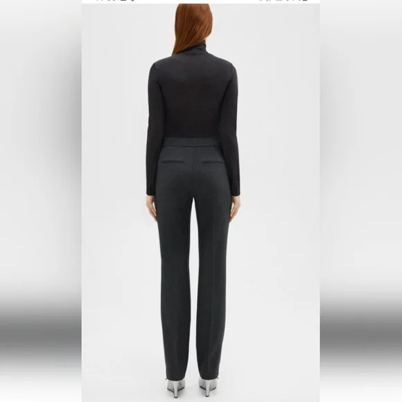 Theory Black Straight Leg Pants